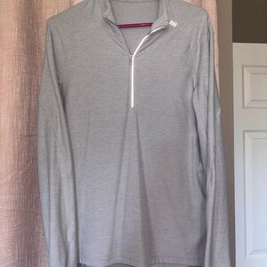 Lululemon Men's Gray Quarter-Zip Sweater